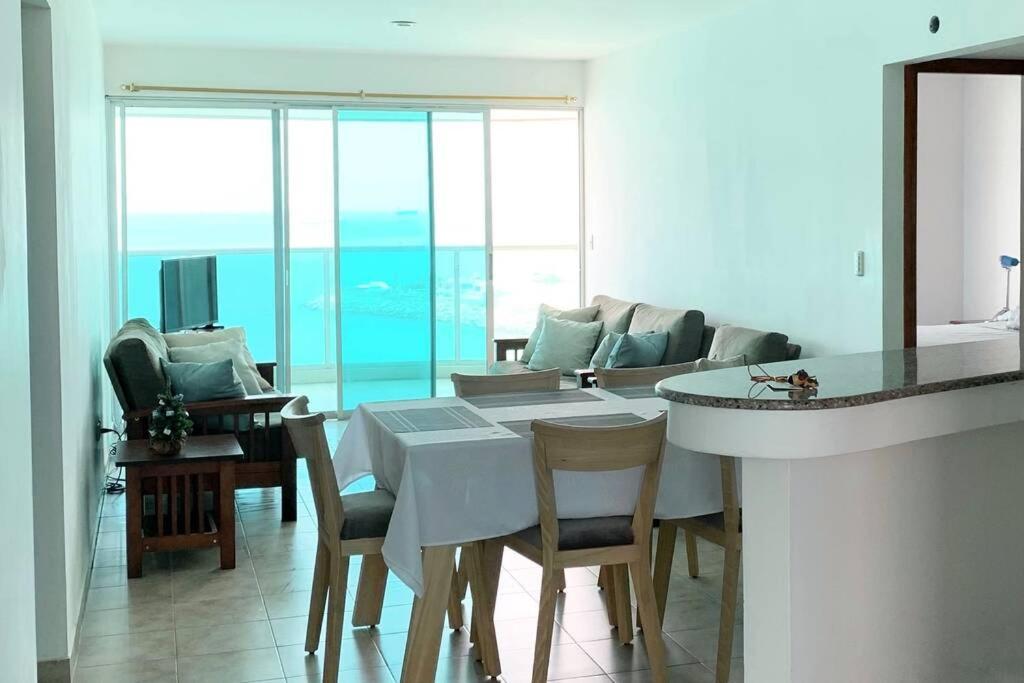 Dpto. Privado Frente Al Mar Con Vista Espectacular Apartman Salinas  Kültér fotó